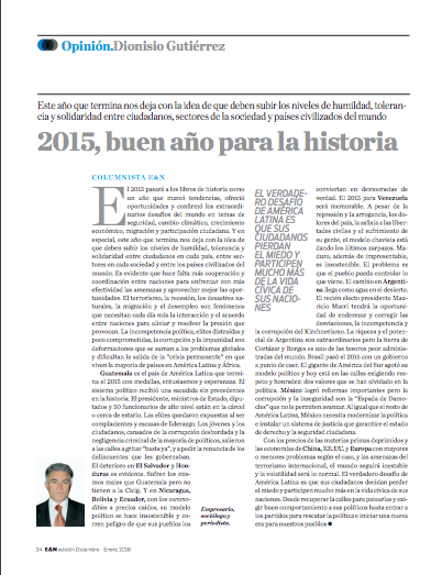 2015 buen año para la historia