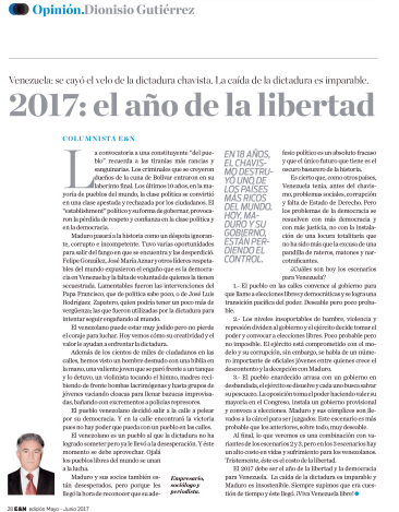 2017: el año de la libertad