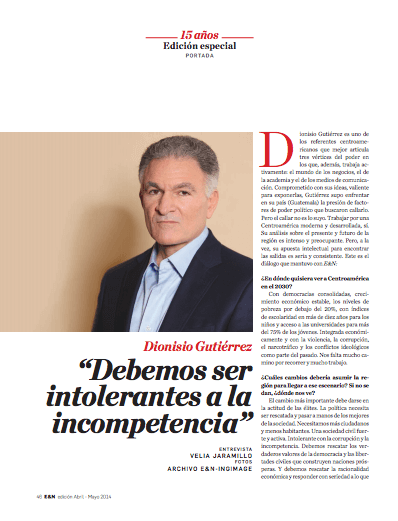 "Debemos ser intolerantes a la incompetencia"