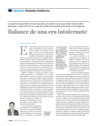 Balance de una era intolerante