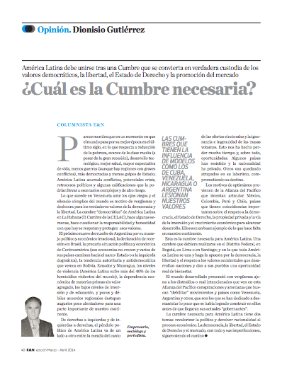 ¿Cuál es la Cumbre necesaria?