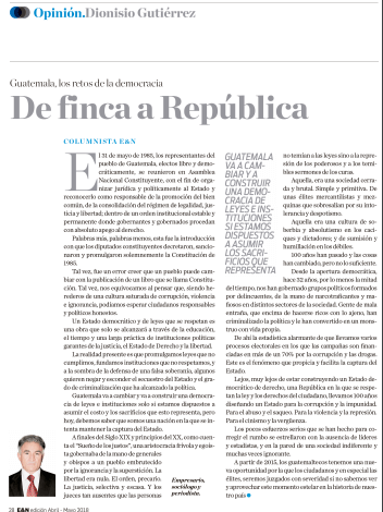 De finca a república