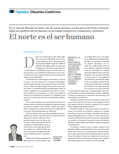 El norte es el ser humano