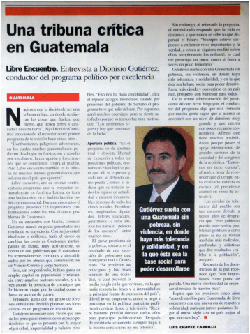 Hemeroteca: Una tribuna crítica en Guatemala