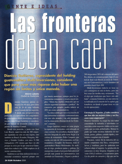 Hemeroteca: Las fronteras deben caer