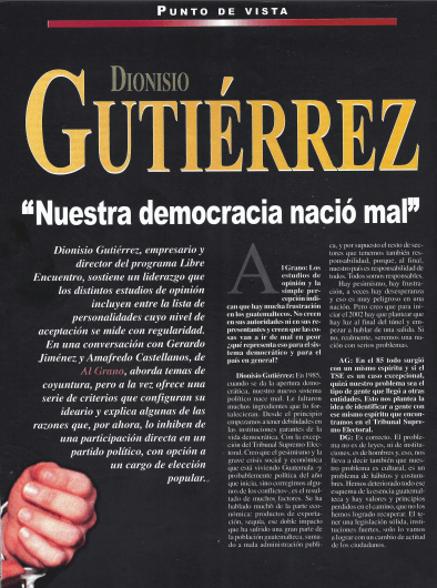 Hemeroteca: Nuestra democracia nació mal