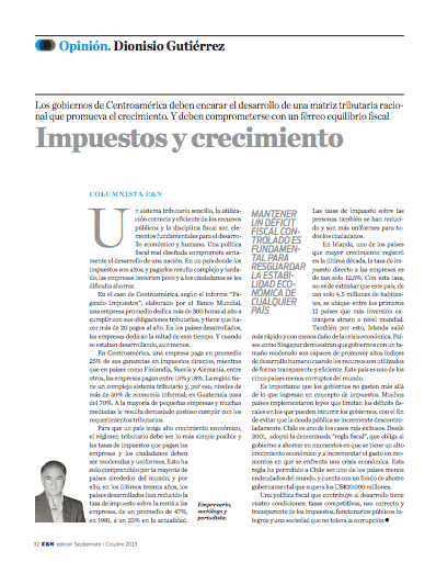 Impuestos y crecimiento