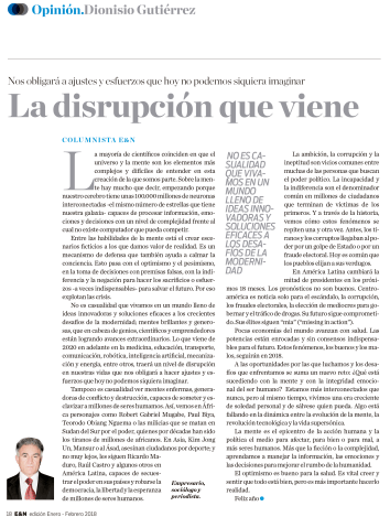 La disrupción que viene