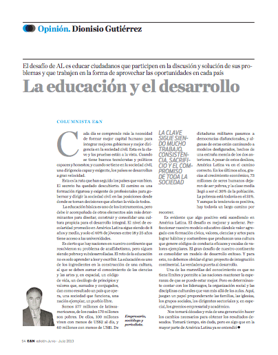 La educación y el desarrollo