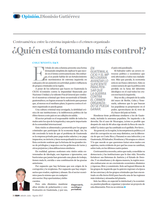 ¿Quién está tomando más control?